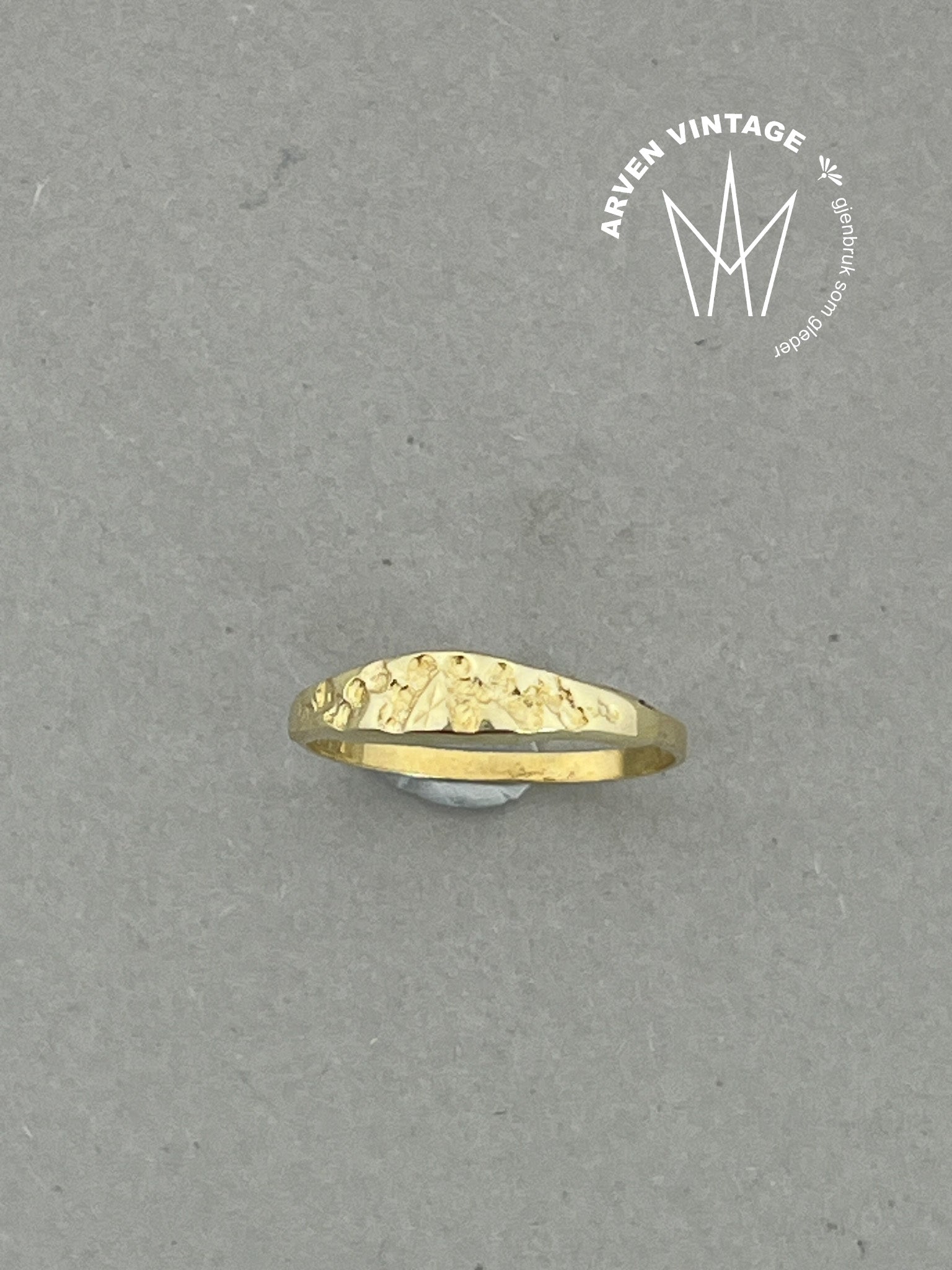 Vintage ring gult gull str52