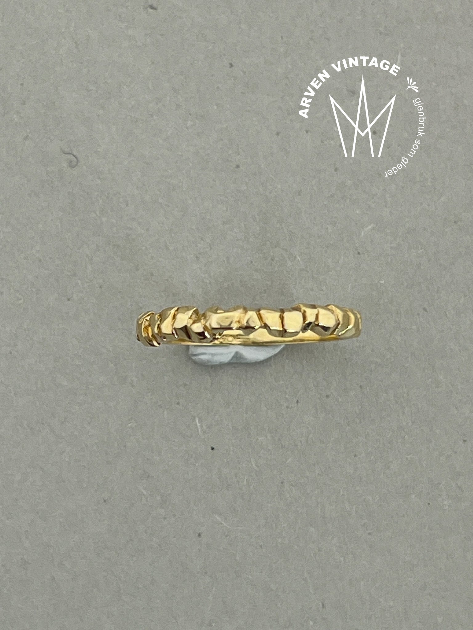 Vintage ring gult gull str 54