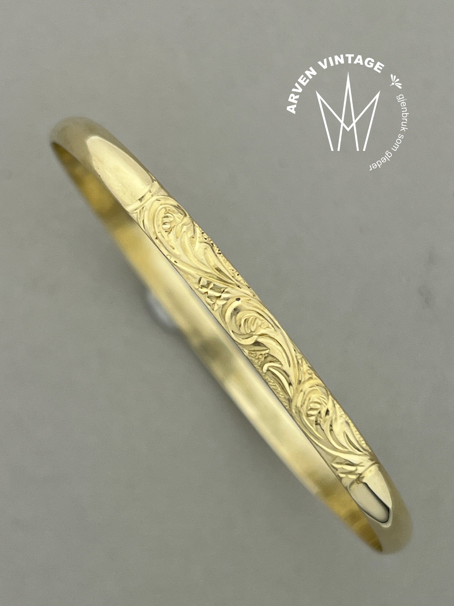 Vintage armring gult gull 20cm