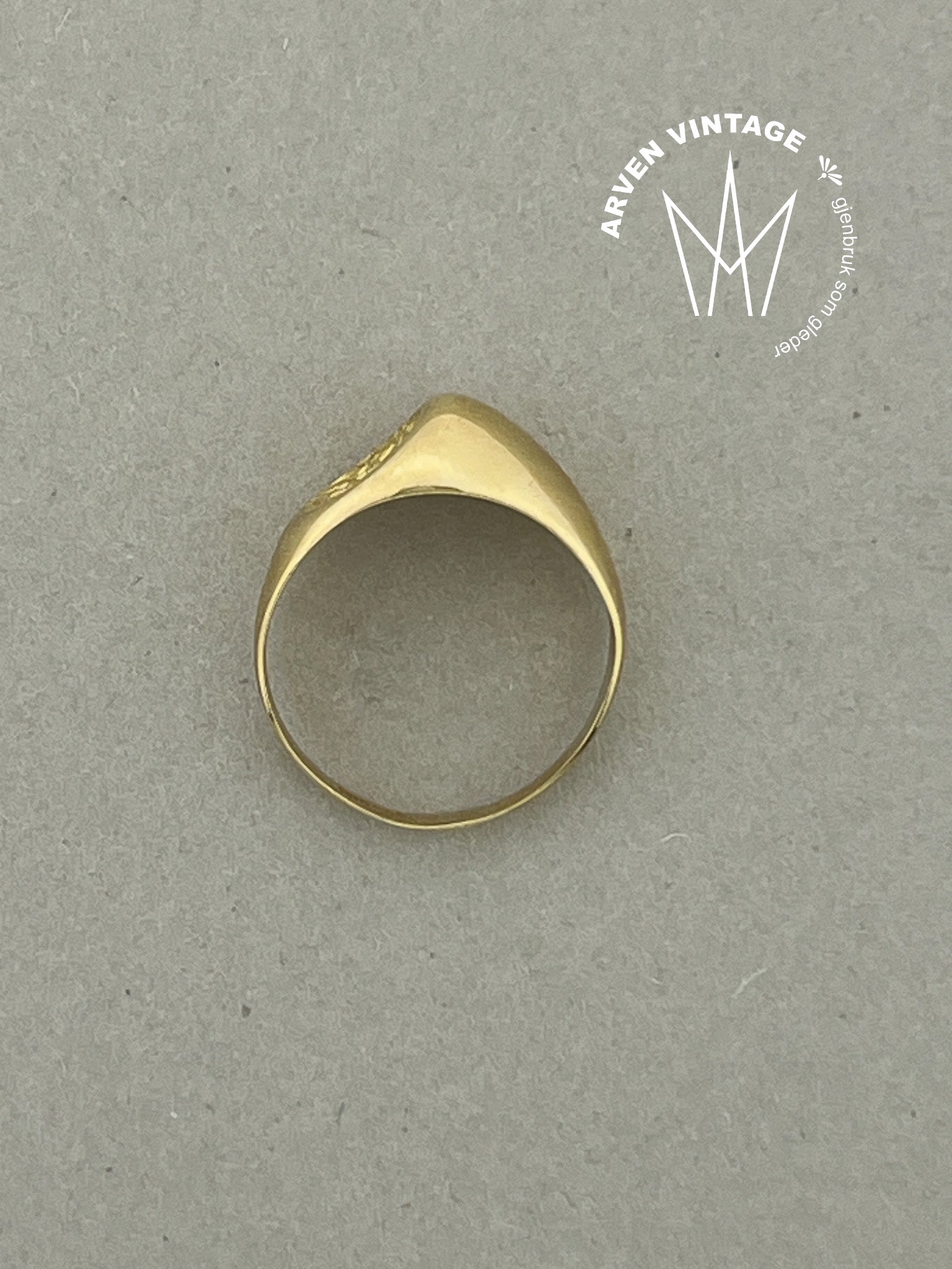 Vintage ring gult gull str49