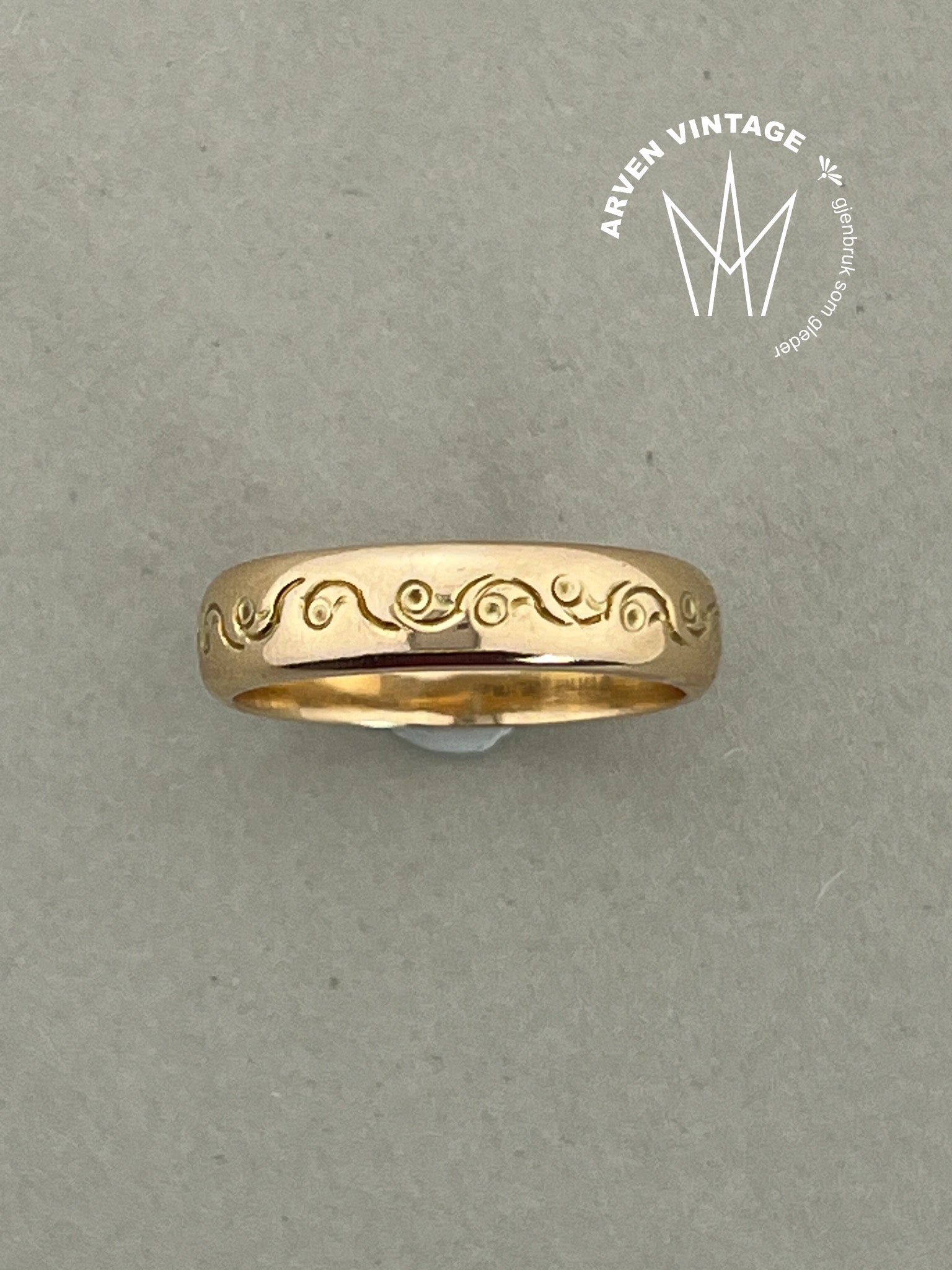 Vintage ring gult gull str61