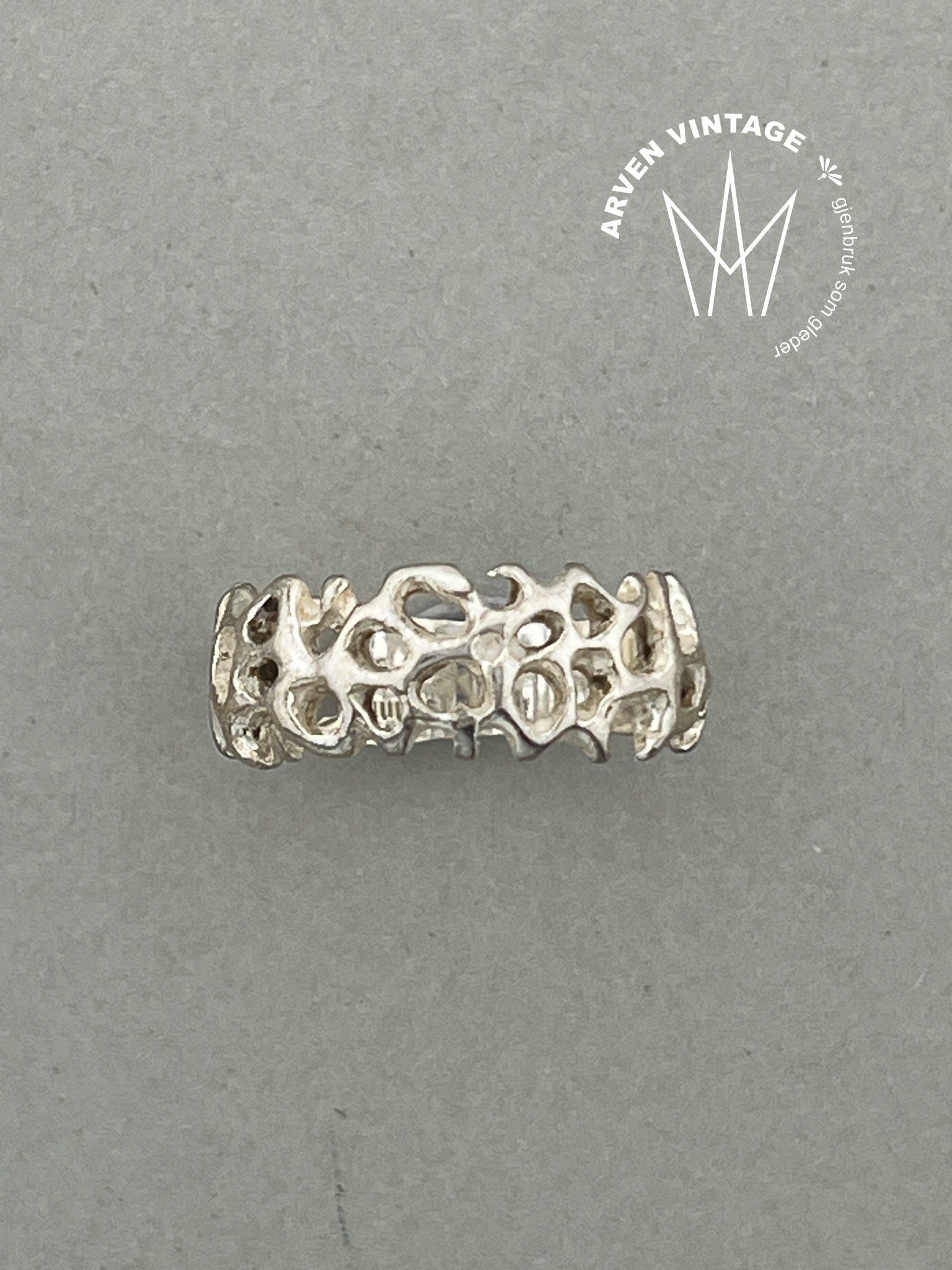 Vintage sølv Juhls' ring nr 610, str58