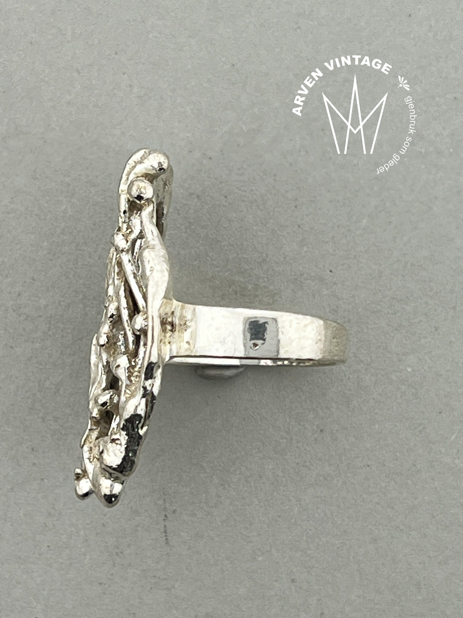 Vintage sølv ring, str57