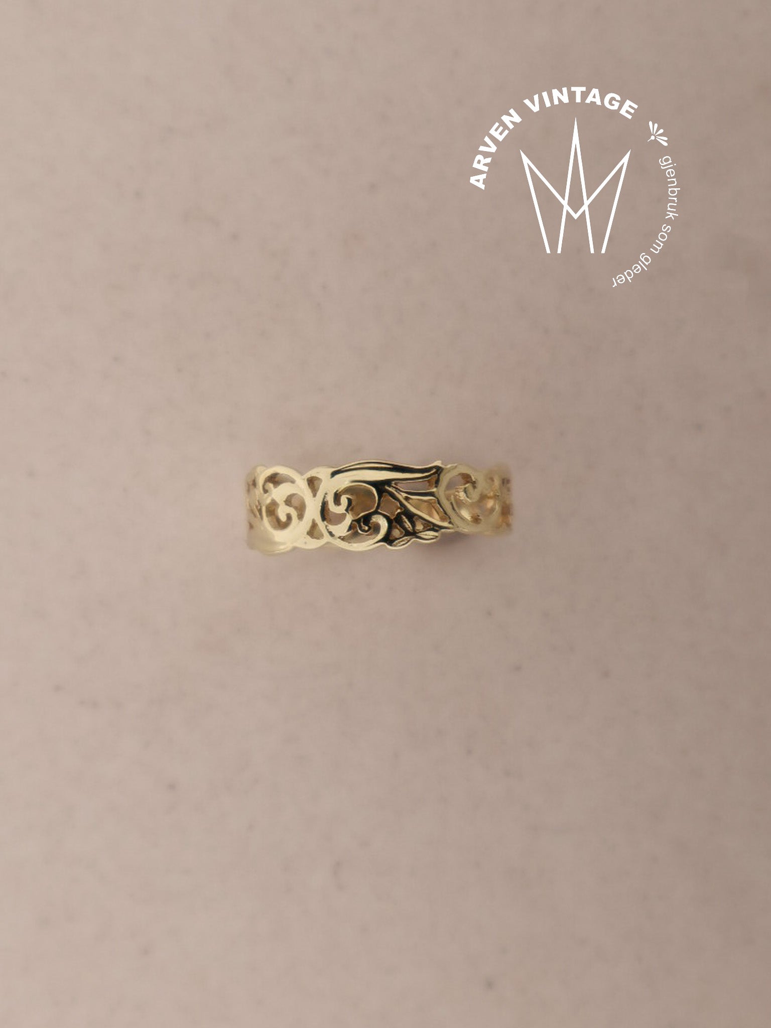 Vintage ring gult gull str51