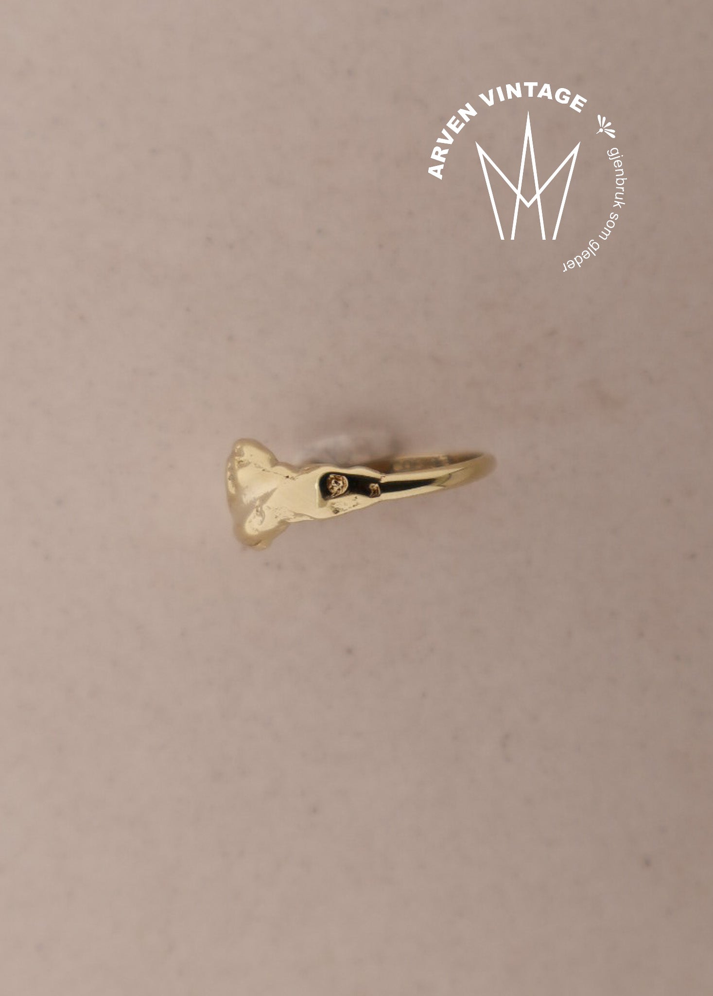 Vintage ring gult gull str51
