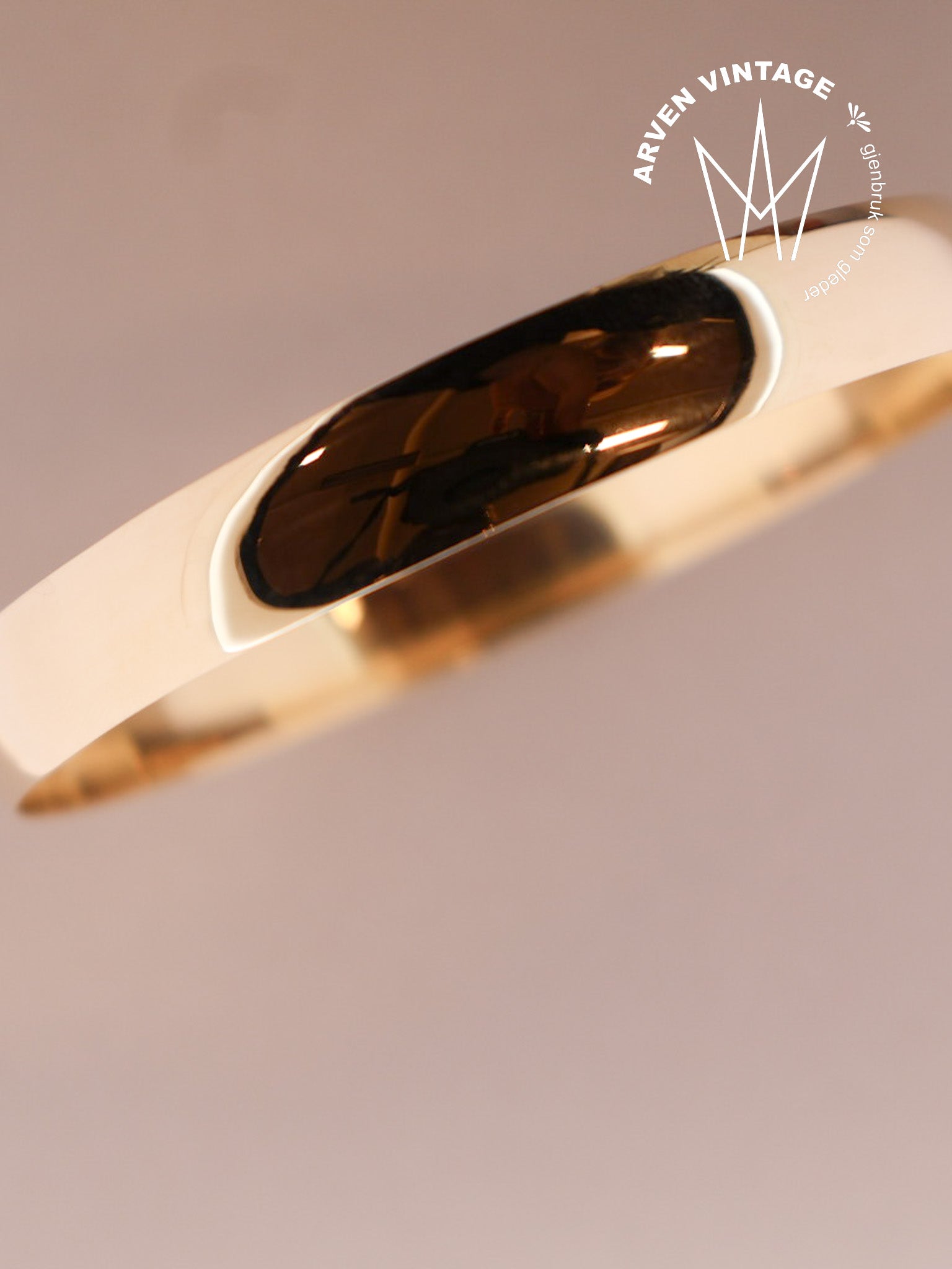 Vintage armring gult gull