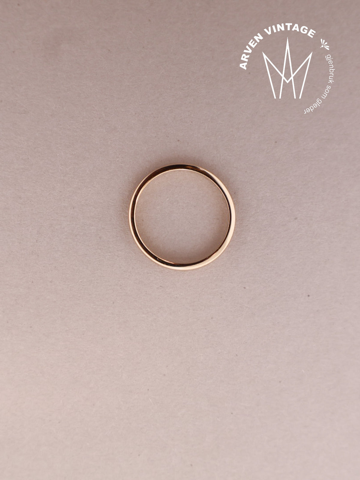 Vintage gatt ring gult gull