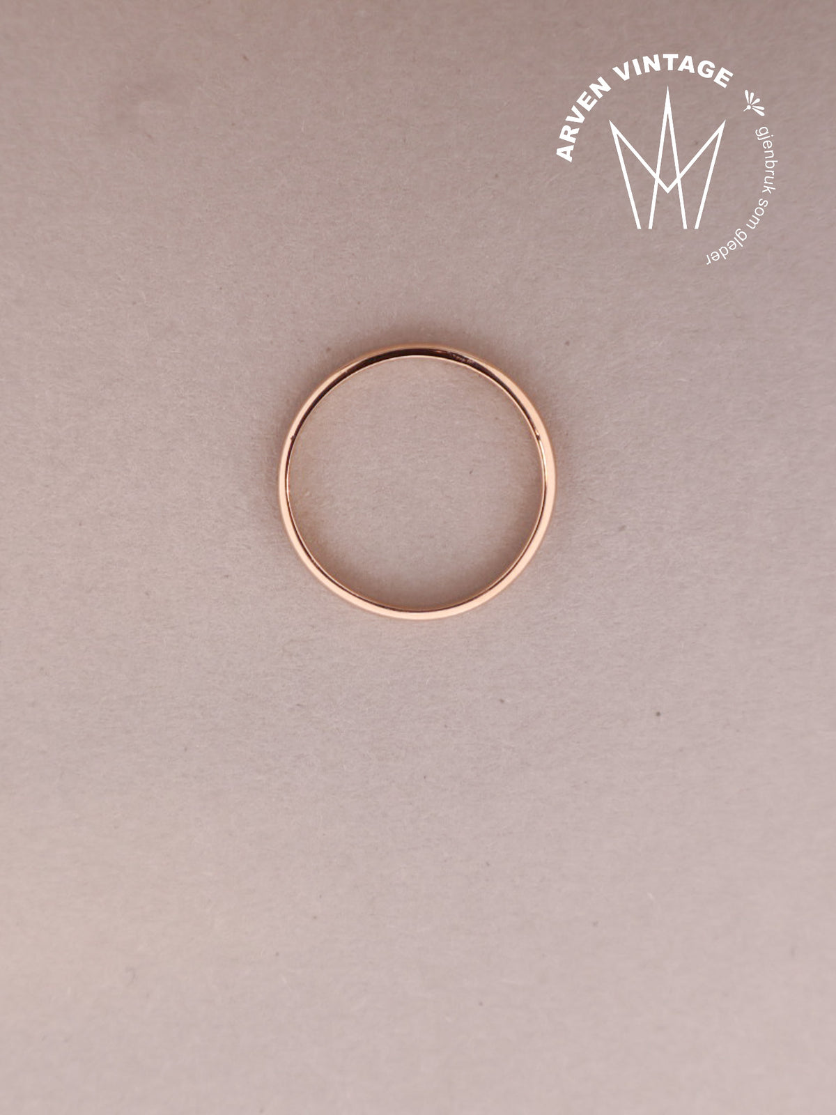 Vintage glatt ring gult gull