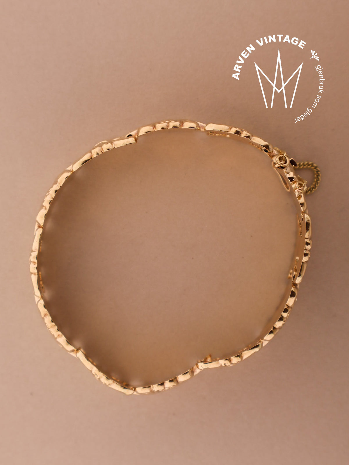 Vintage armbånd gult gull