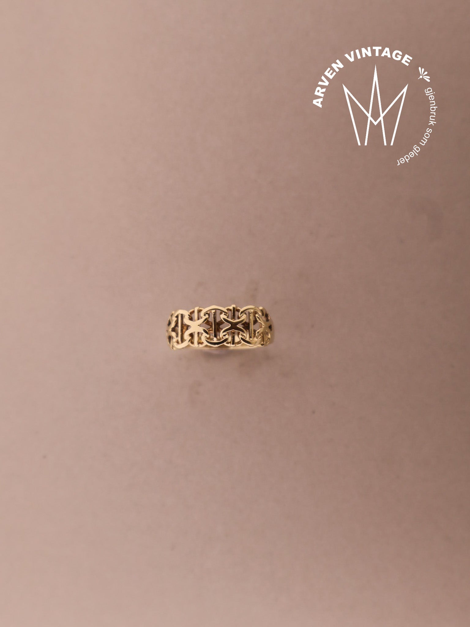 Vintage ring gult gull