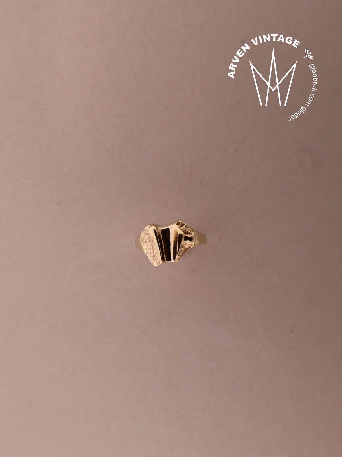 Vintage ring gult gull str.49