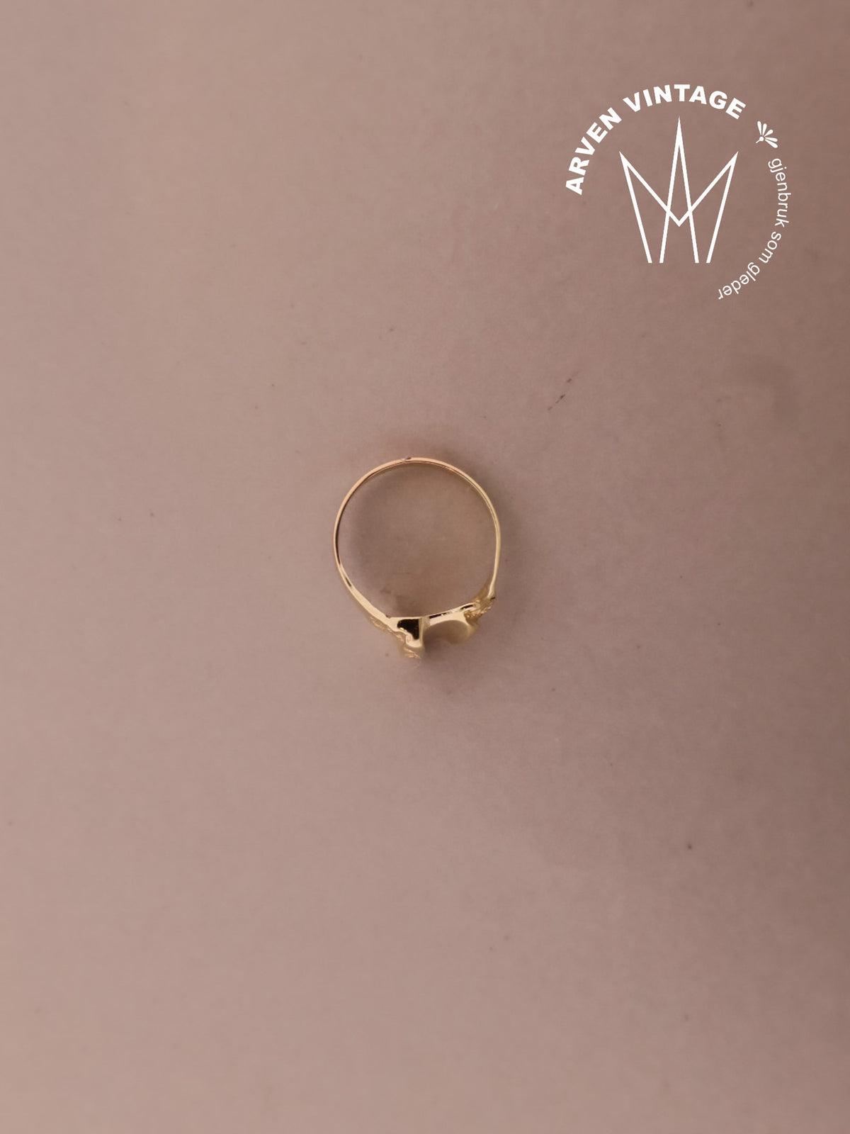 Vintage ring gult gull str.49