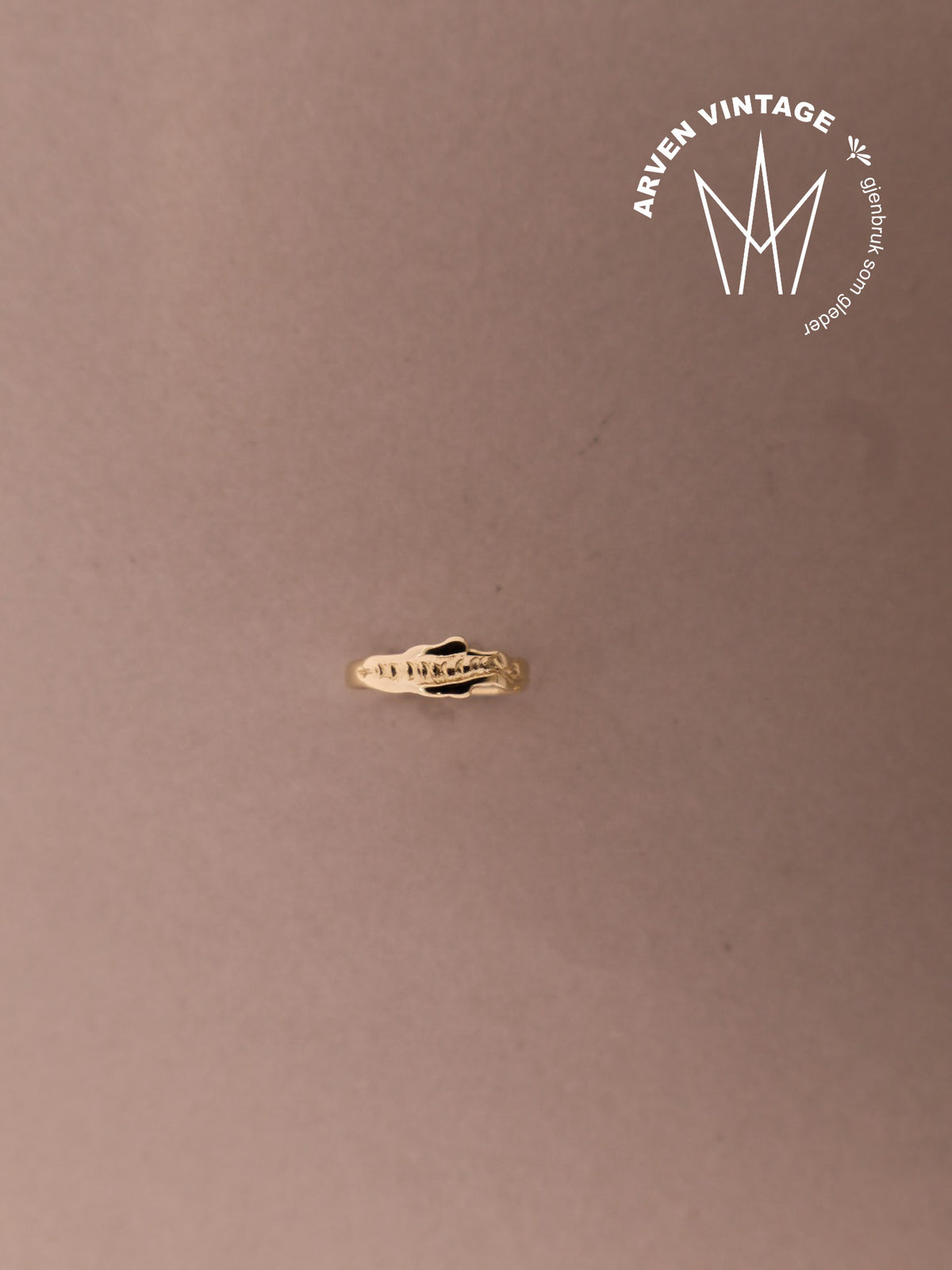 Vintage ring gult gull str.45