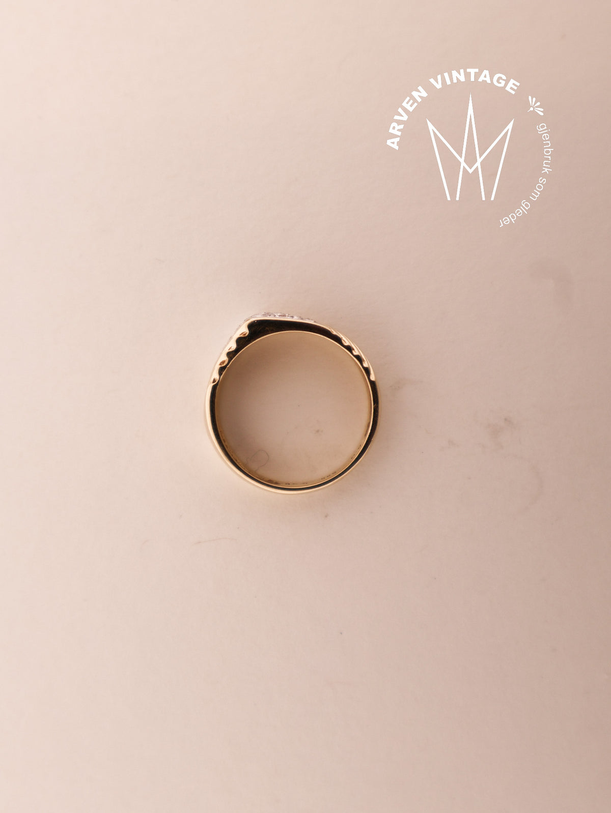 Vintage diamond ring yellow gold size 54