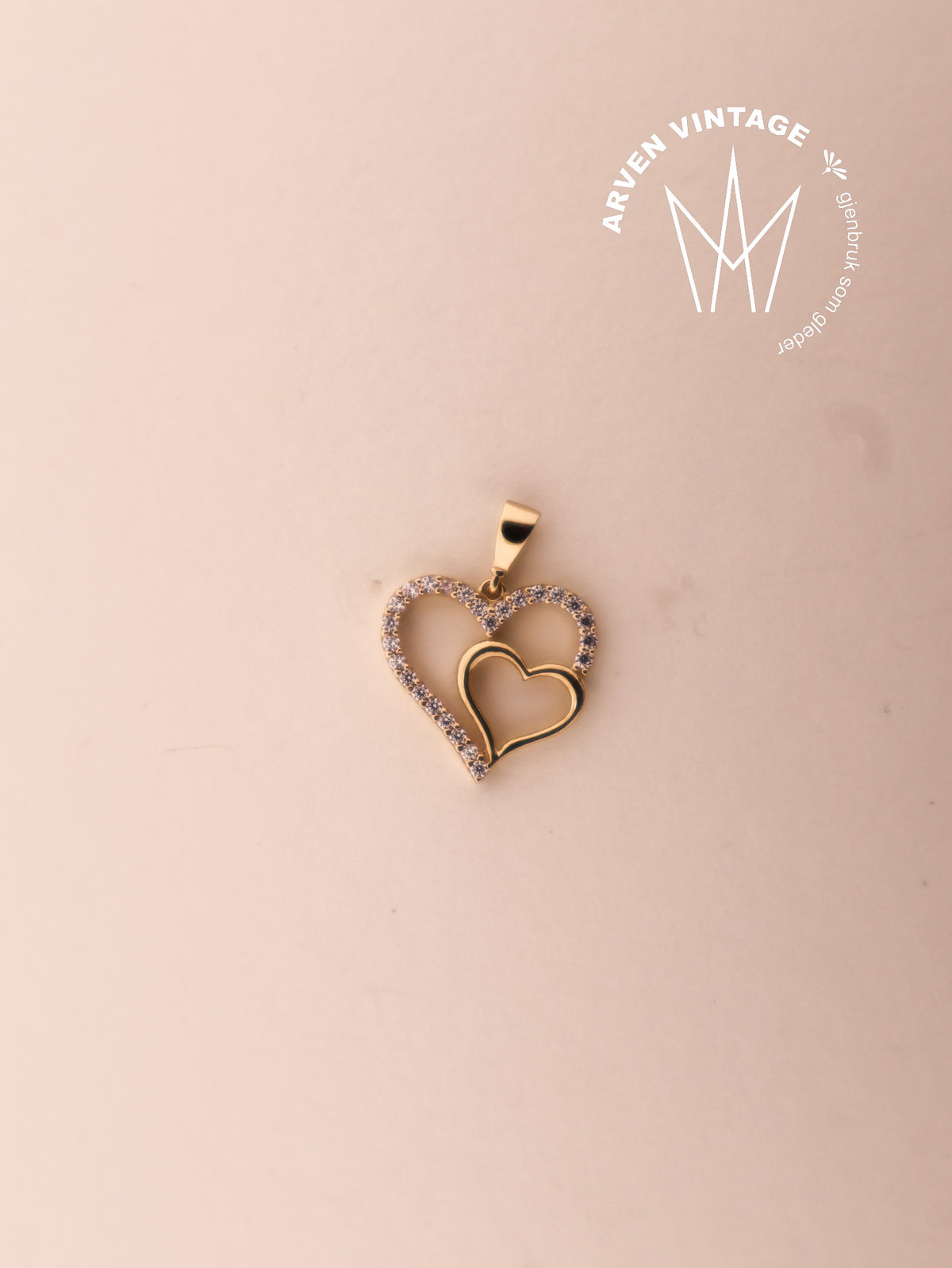 Vintage Heart Pendant Yellow Gold