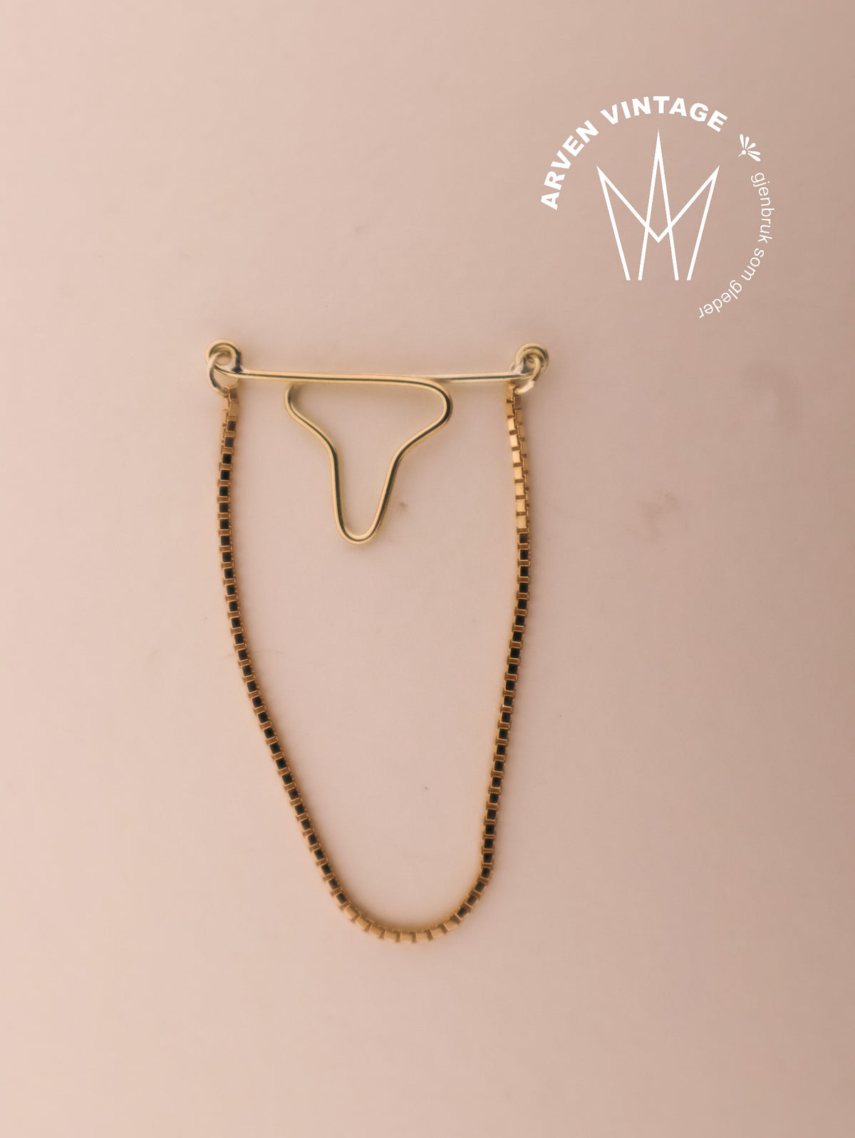 Vintage tie bar yellow gold