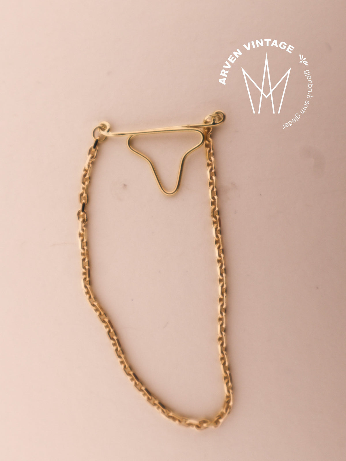 Vintage tie bar yellow gold