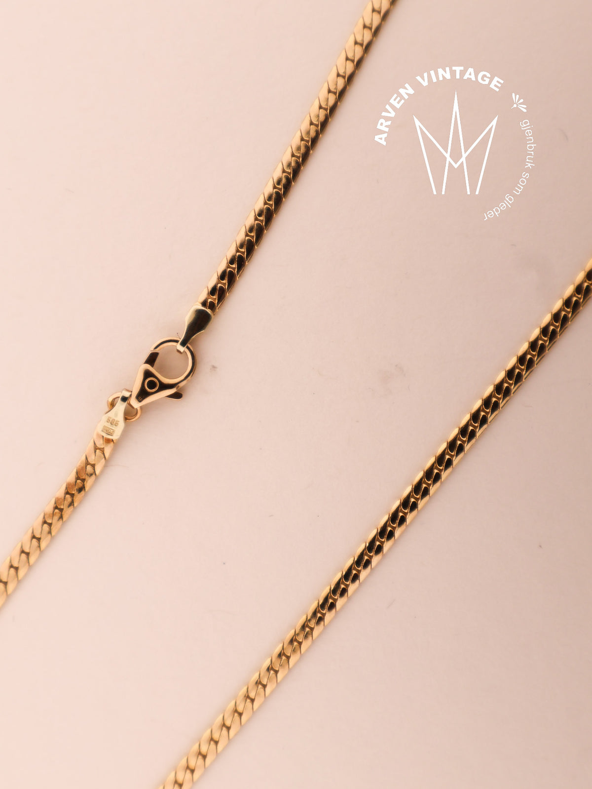 Vintage smykke gult gull