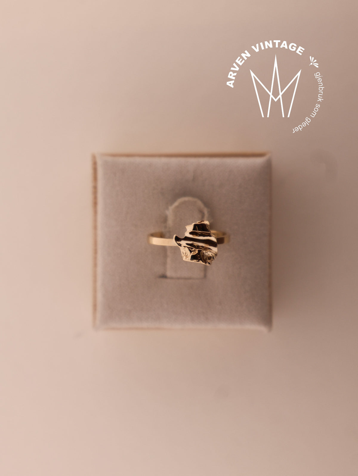 Vintage ring gult gull str44