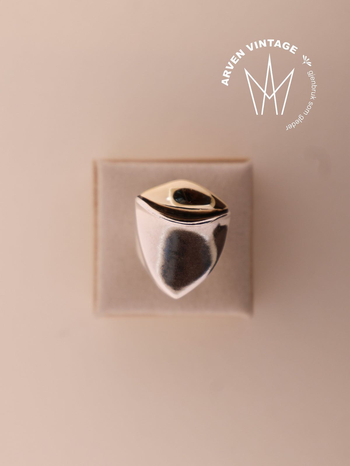 Vintage Sylvsmidja sølv ring str53