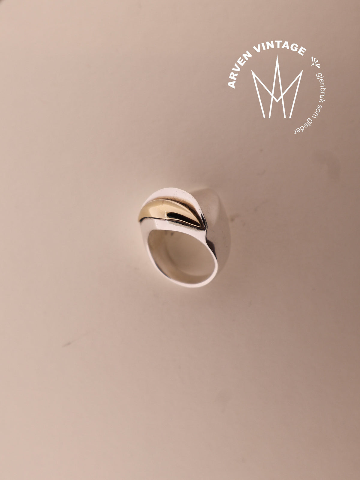 Vintage Sylvsmidja sølv ring str53