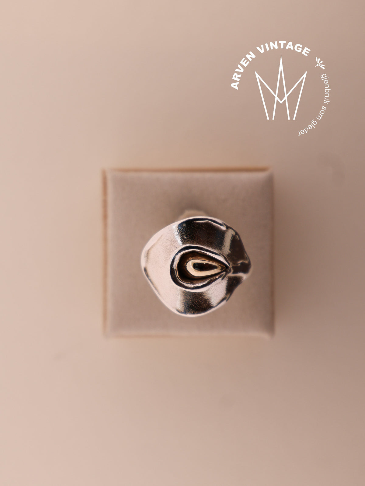 Vintage Sylvsmidja sølv ring str54