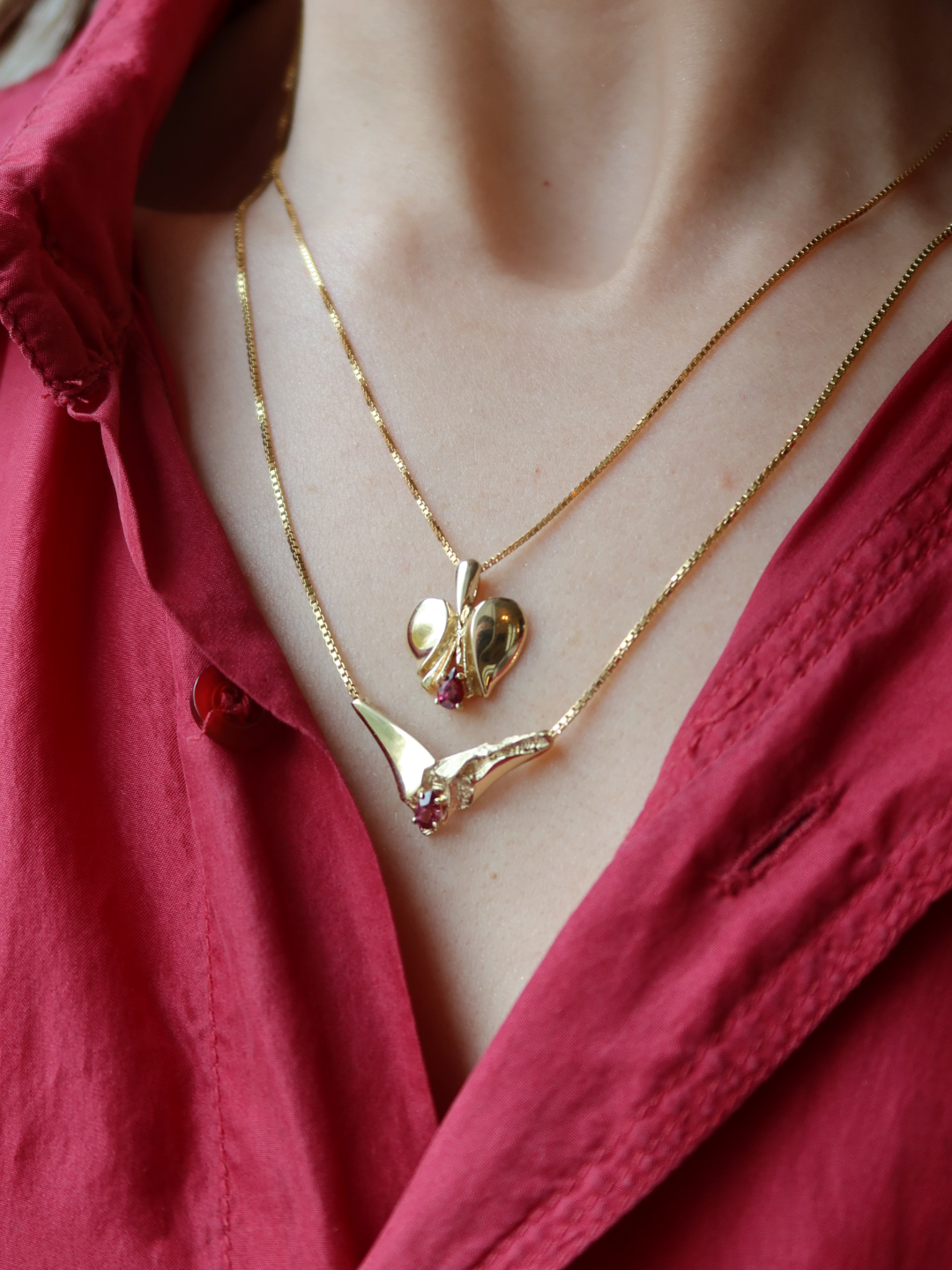 Vintage anheng gult gull