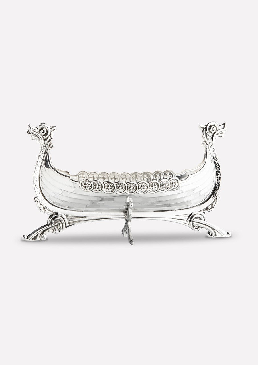 Viking ship in silver