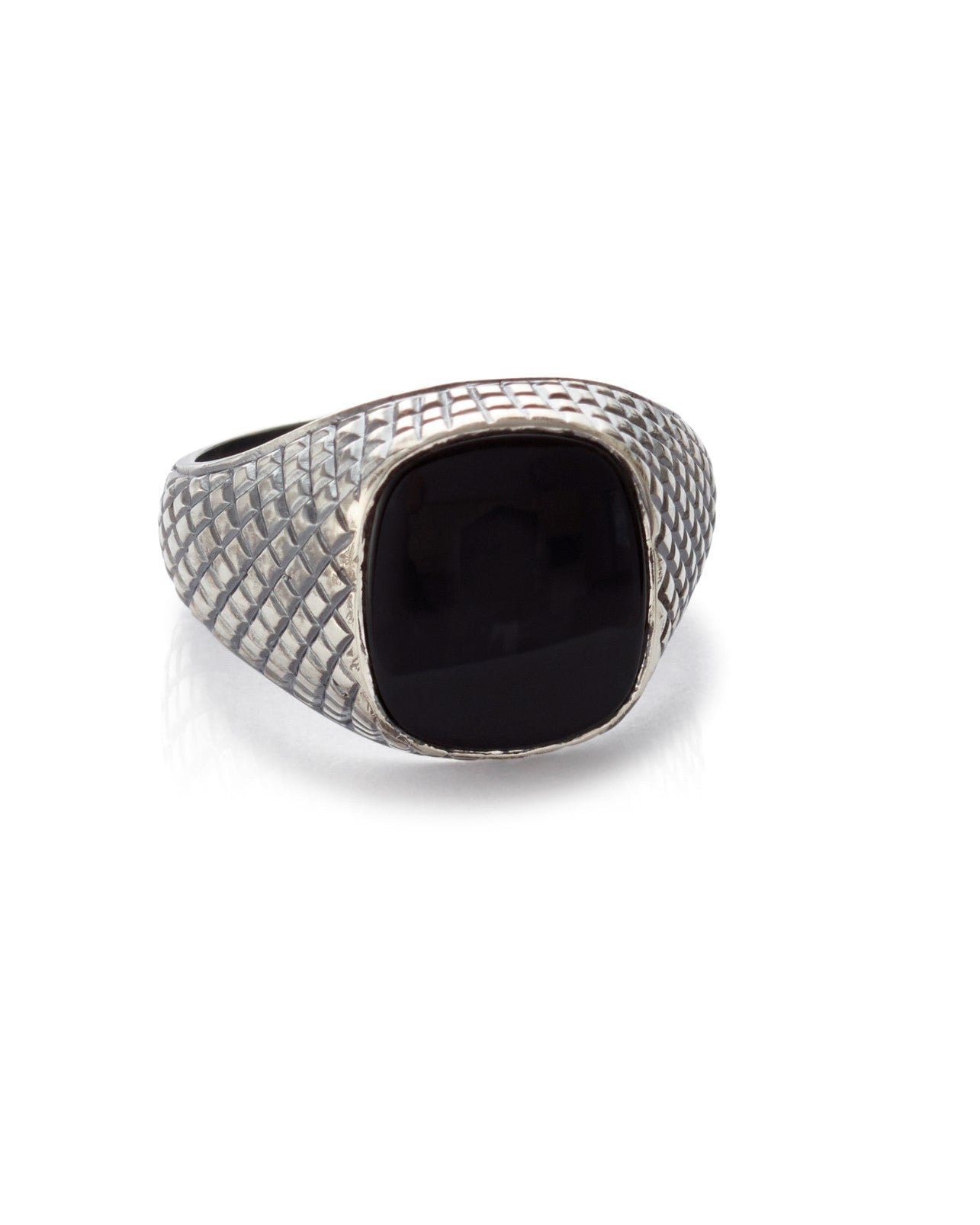 Unisex ring i sølv med onyx