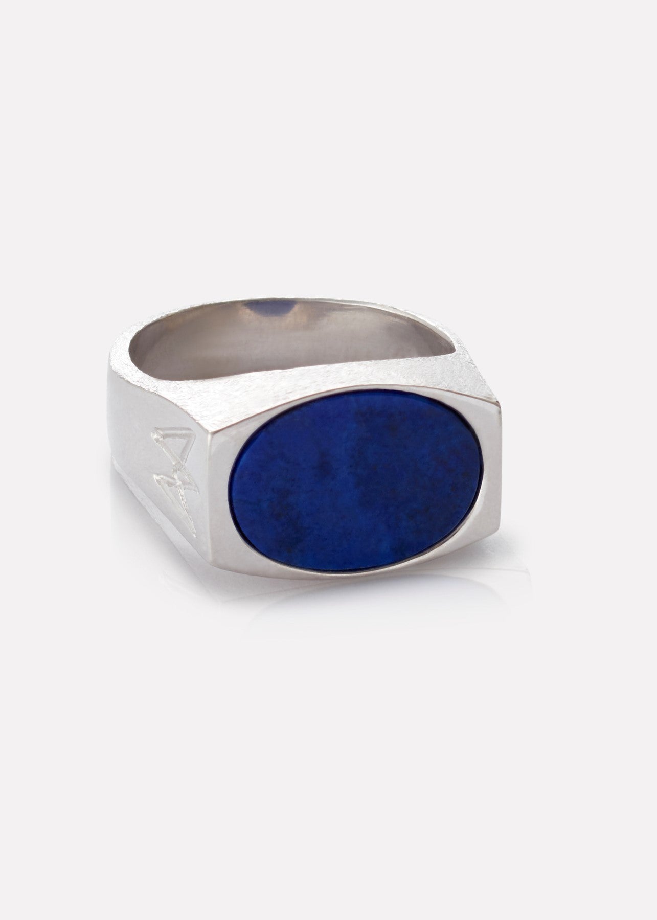 Unisex ring med lapis i sølv