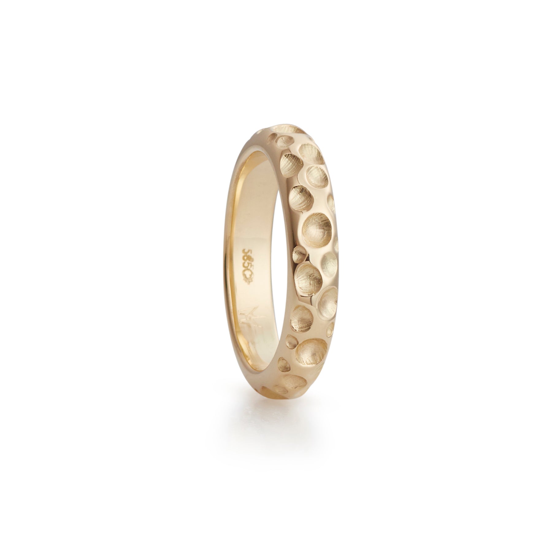 Bubble ring in yellow gold, women's
