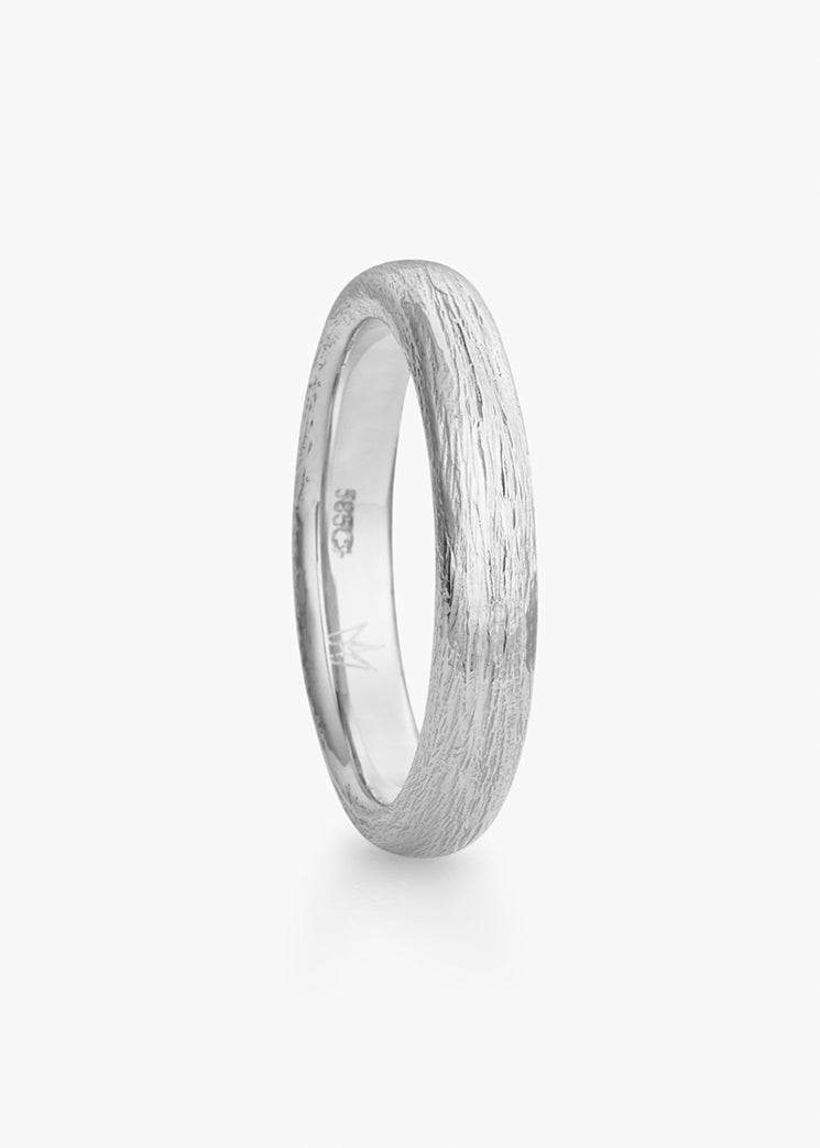 Waterfall ring in white gold, women's