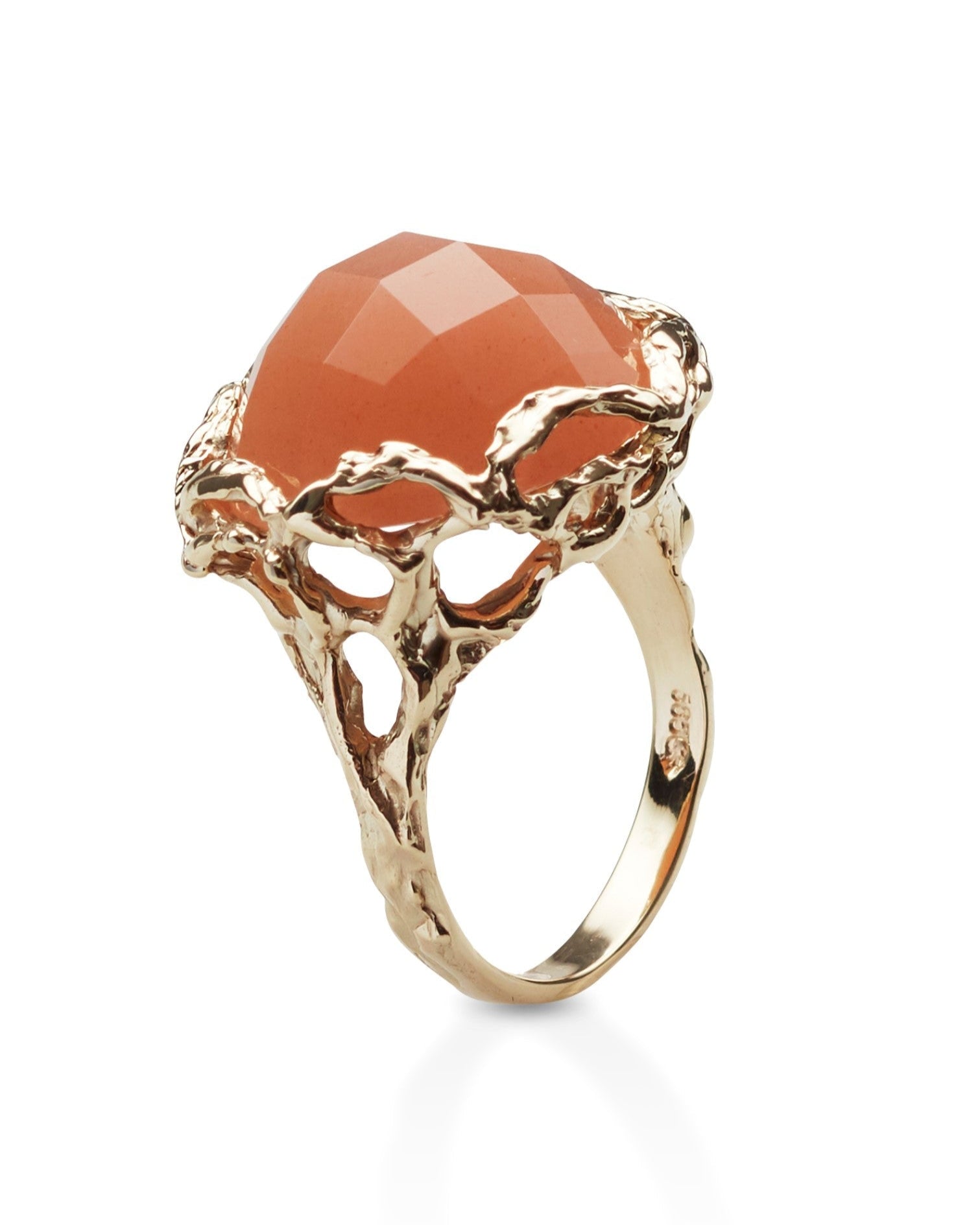 Bon Bon Royal ring faceted moonstone
