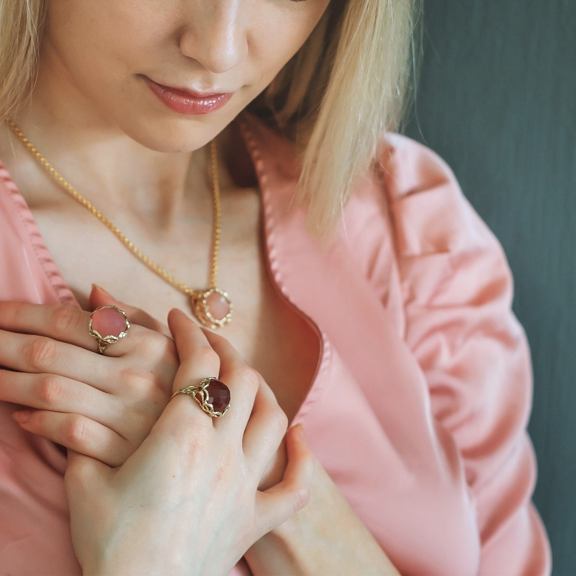 Bon Bon Royal ring faceted quartz