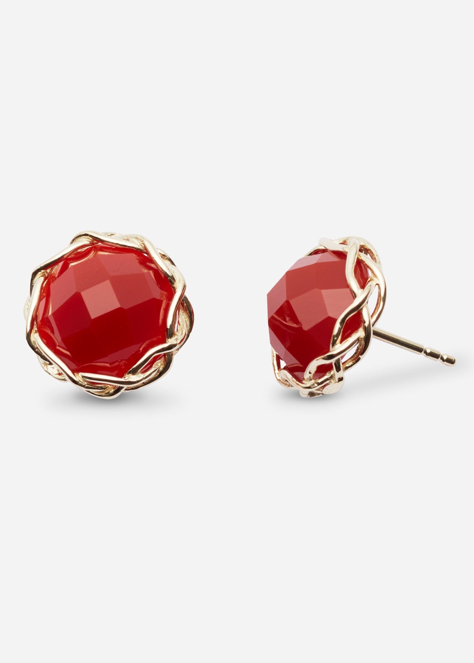 Bon Bon chic ørepynt quartz mørk rød