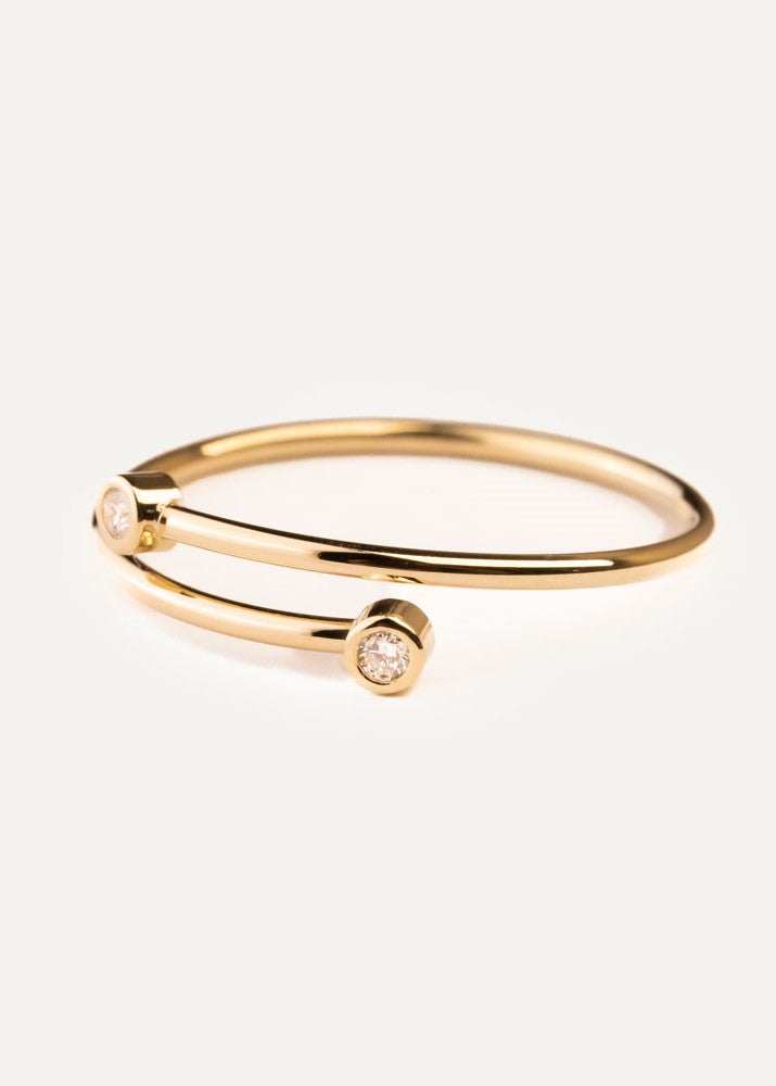 Piccolini Twist ring gult gull