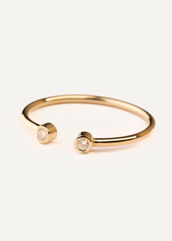 Piccolini Duo ring gult gull