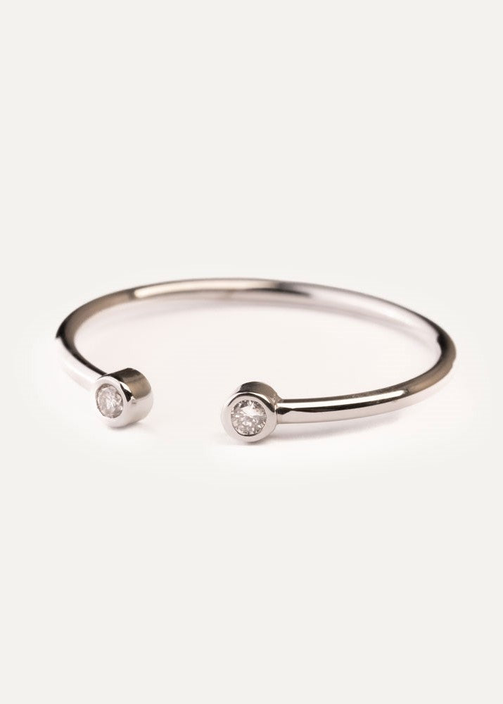 Piccolini Duo ring white gold