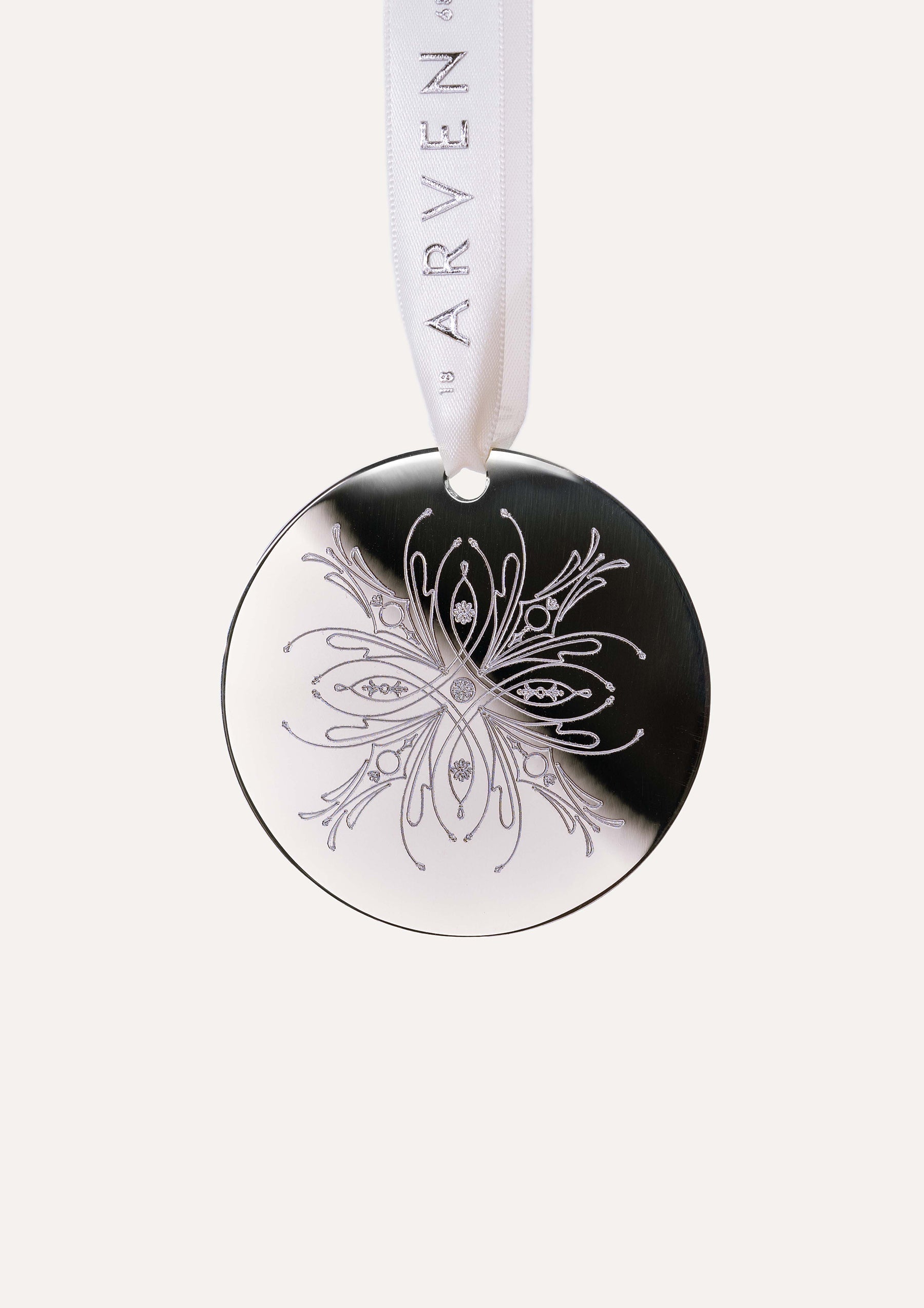 Silver-plated Christmas star 6.3 cm
