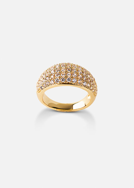 Rounded Bold Statement Ring Gold