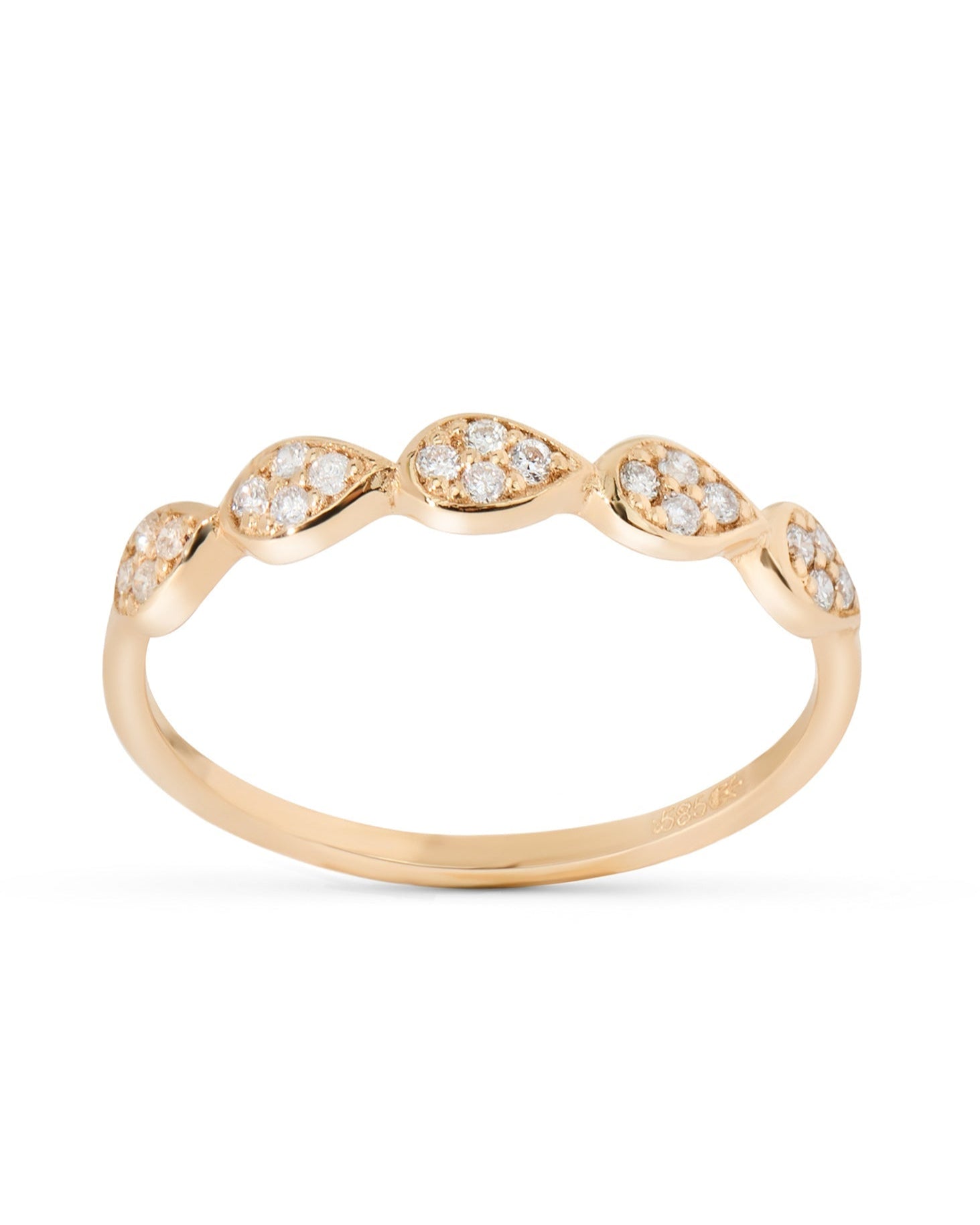 Ring gult gull 0,15ct diamant