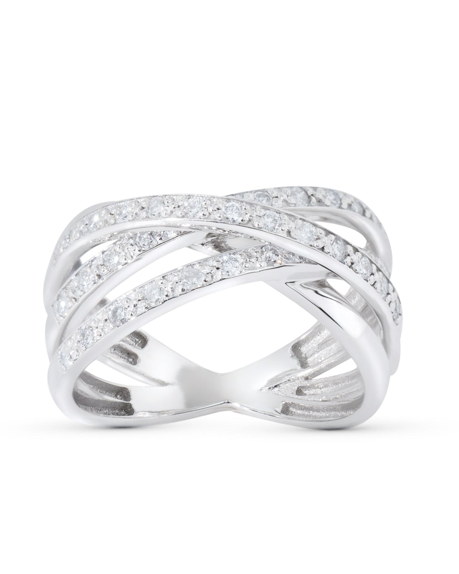 Ring hvitt gull 0,455ct diamant