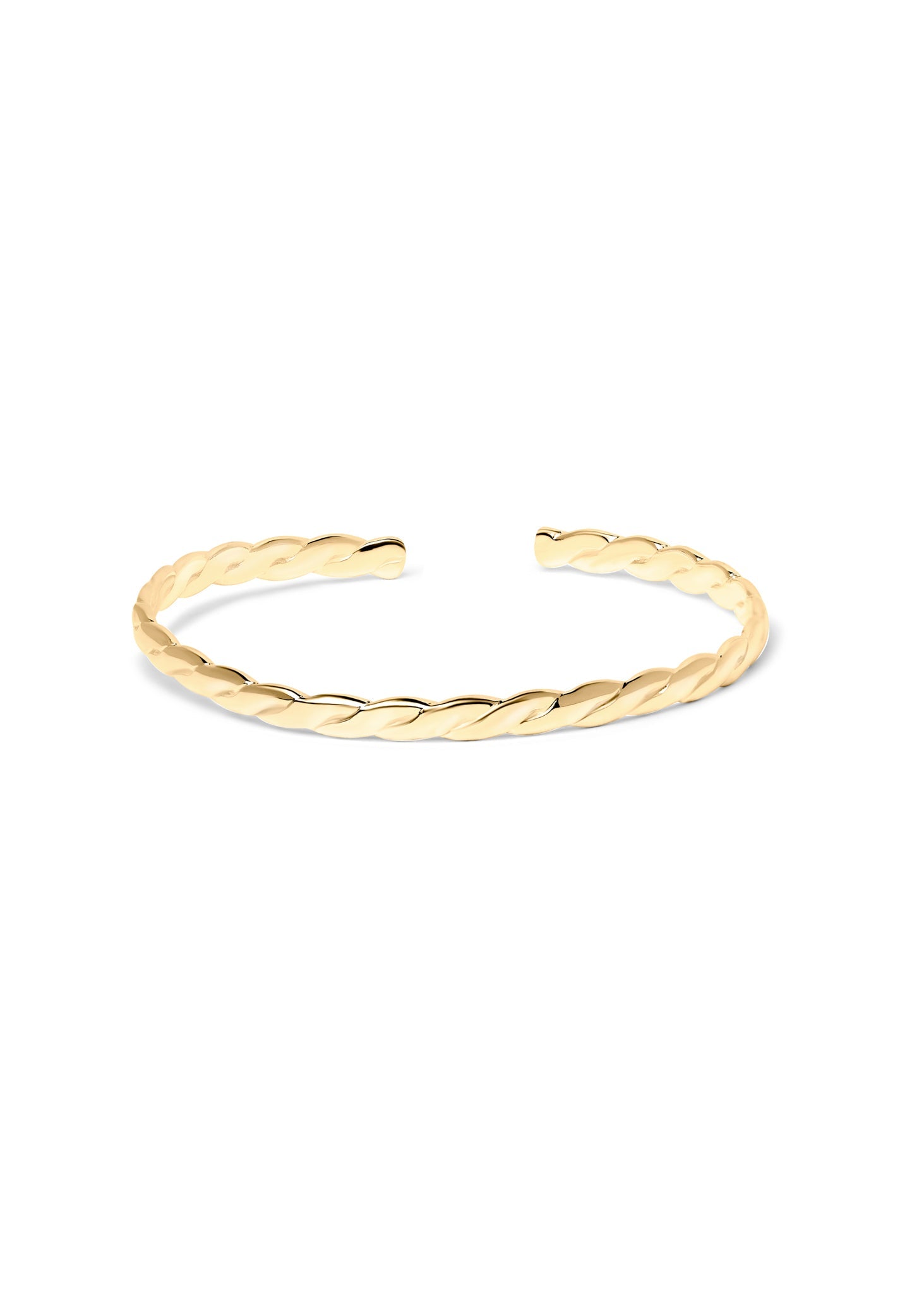 Gold braided bangle