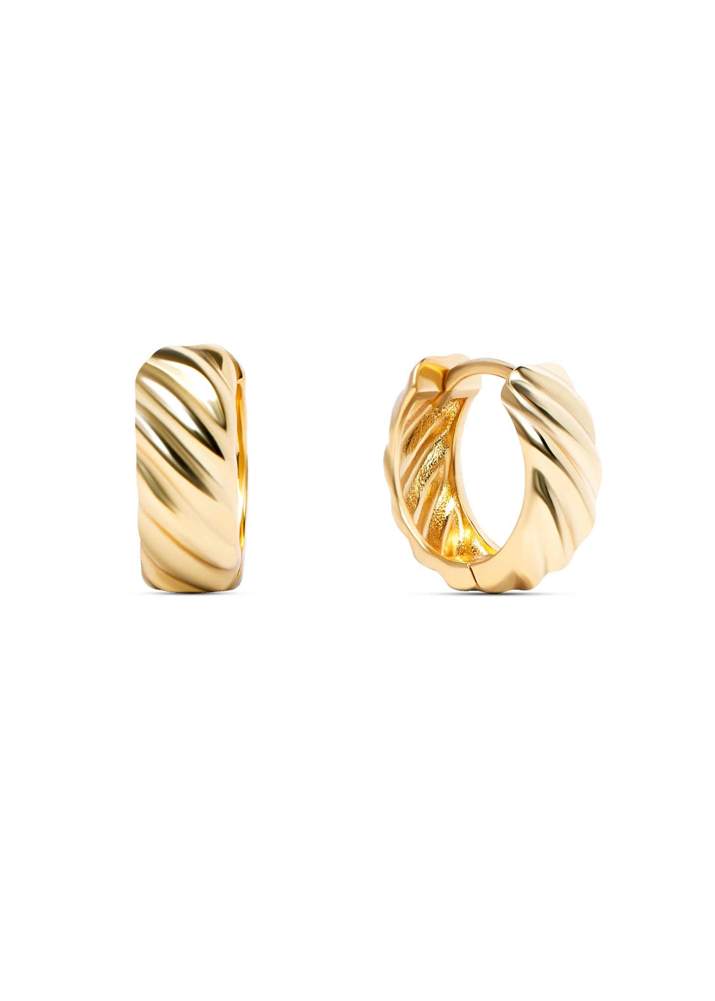 Gold swirl Hoops