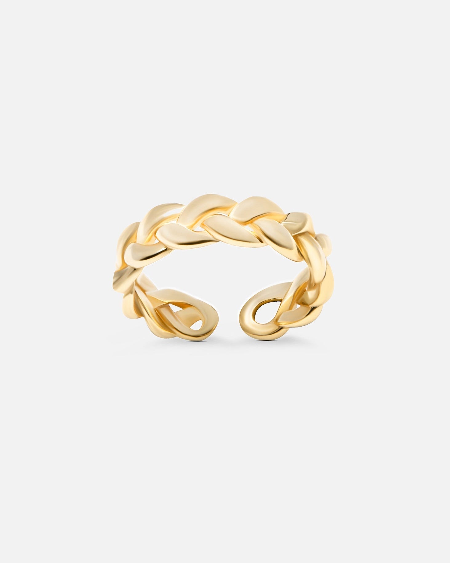 Gold braided ring