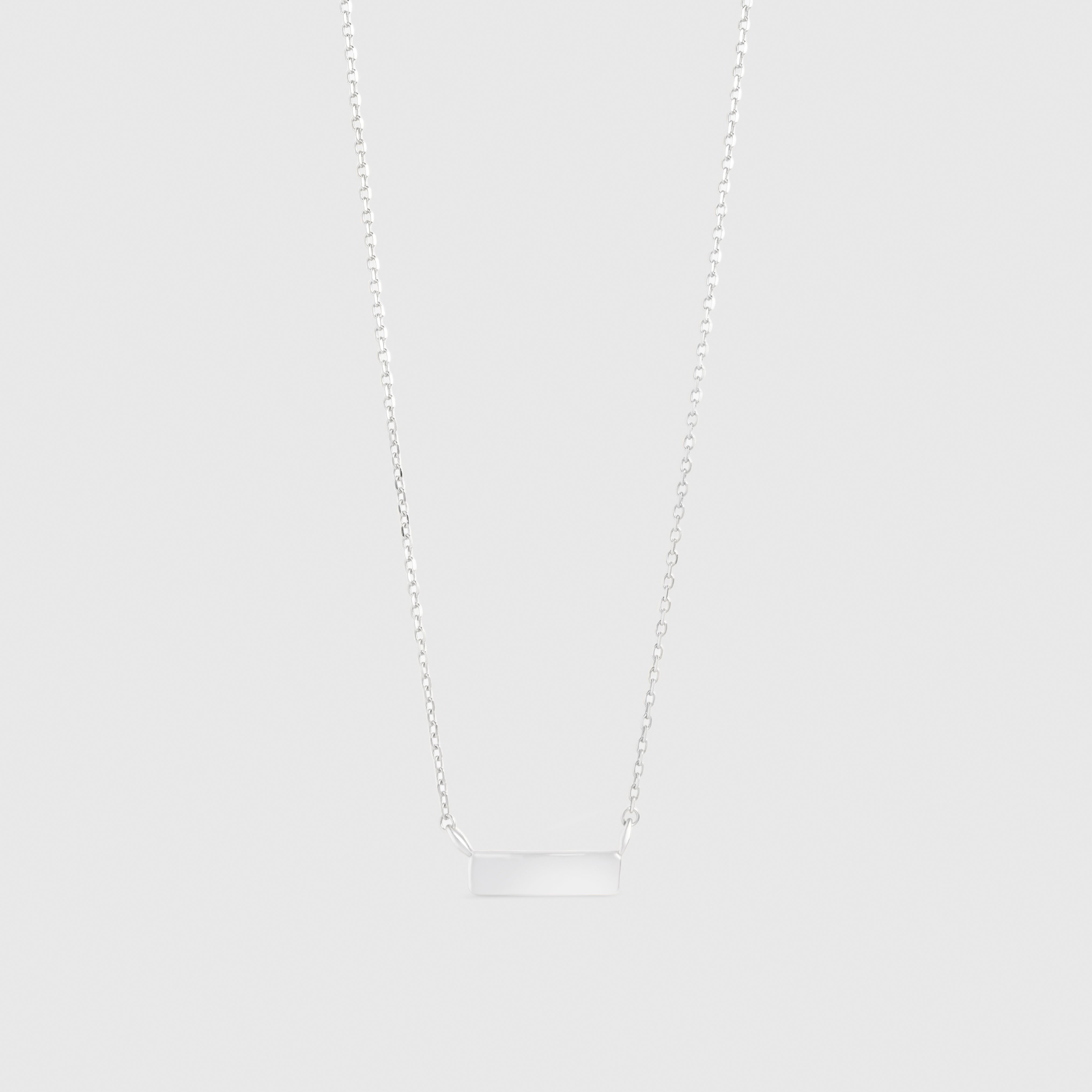 Line Silver Necklace
