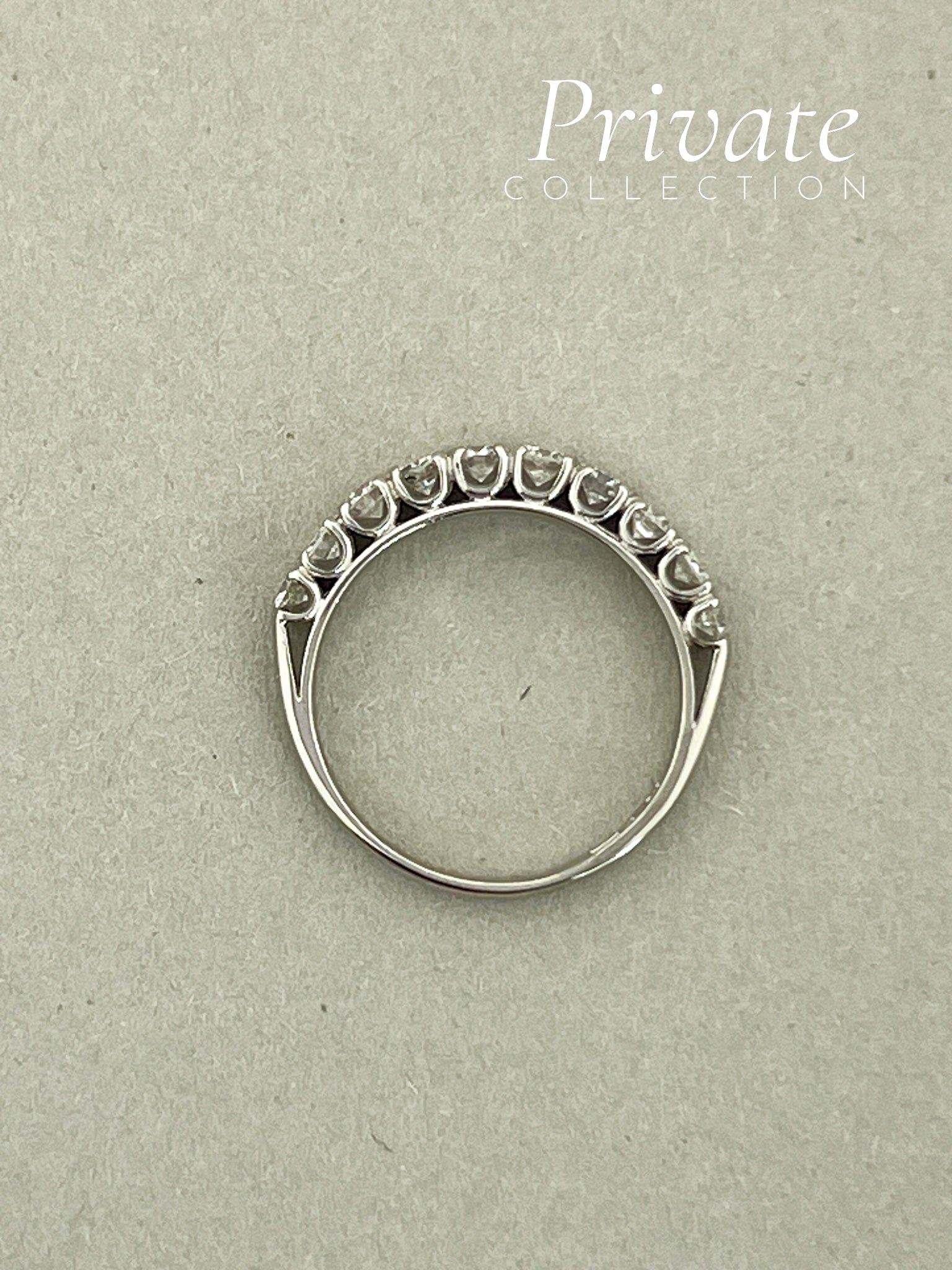 PC Diamantring med 10 diamanter platina str 56