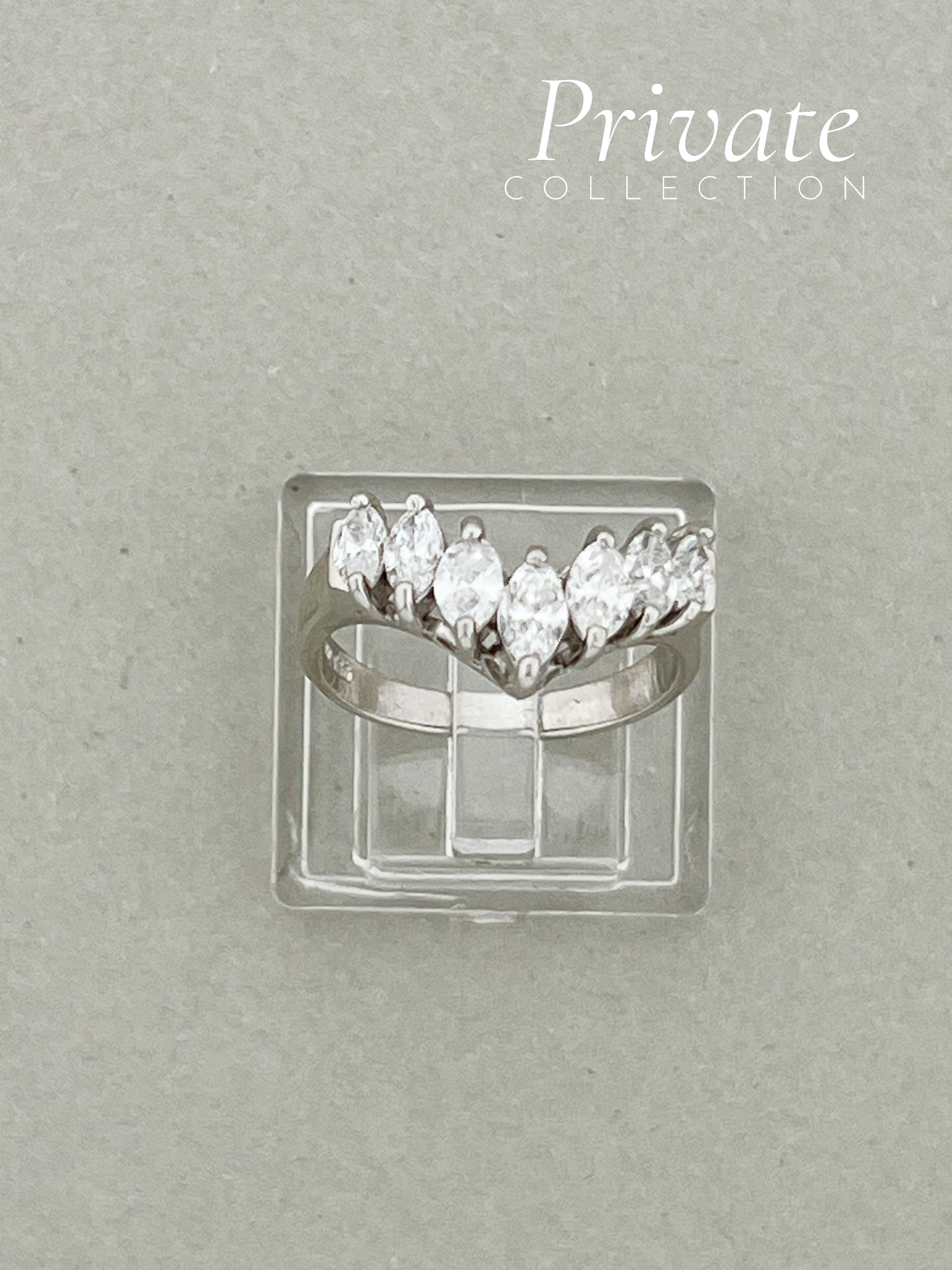 PC V-alliansering marquise-cut diamanter Platina str 51