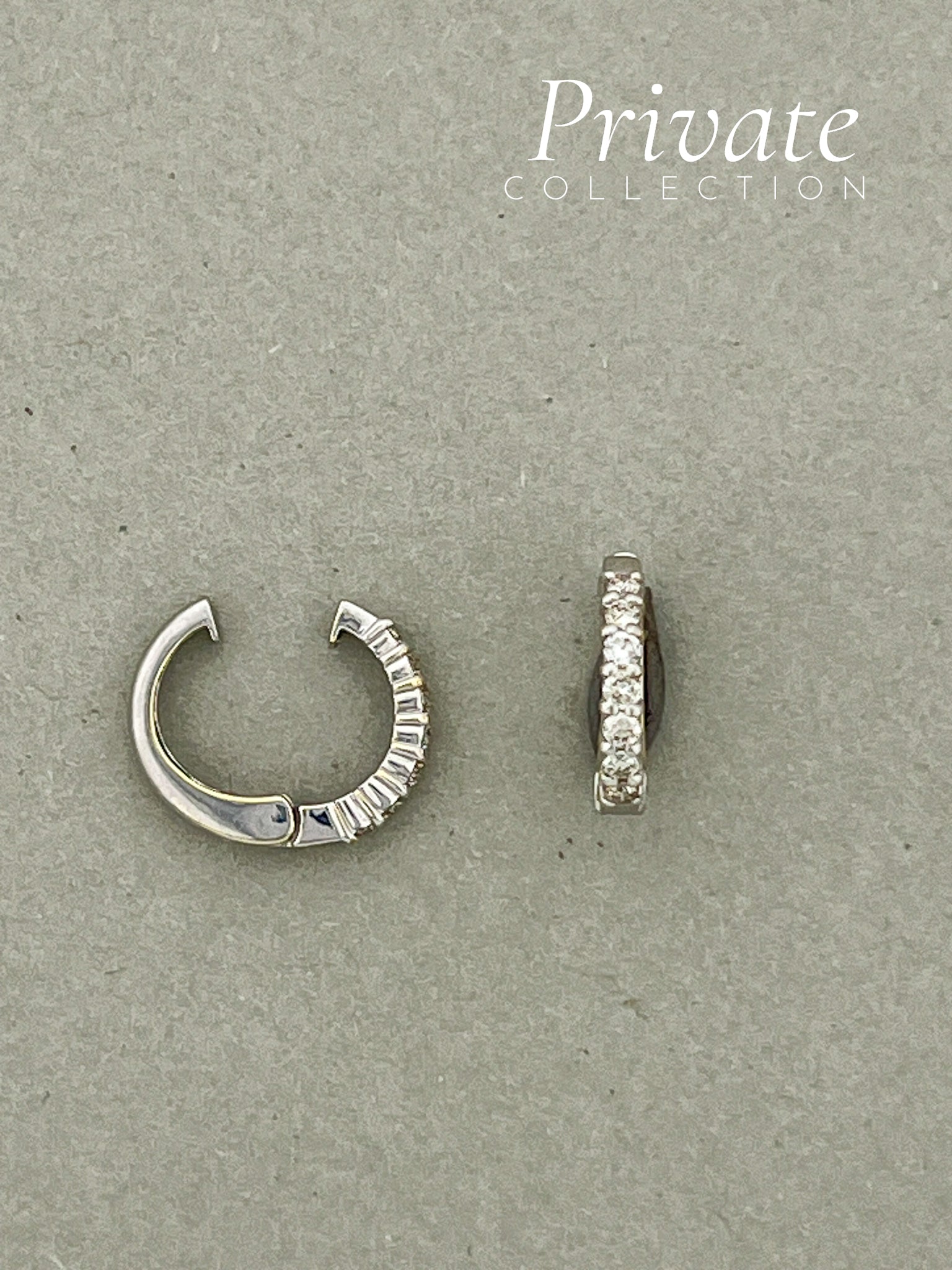 PC Ørepynt diamantøreringer 14K hvitt gull