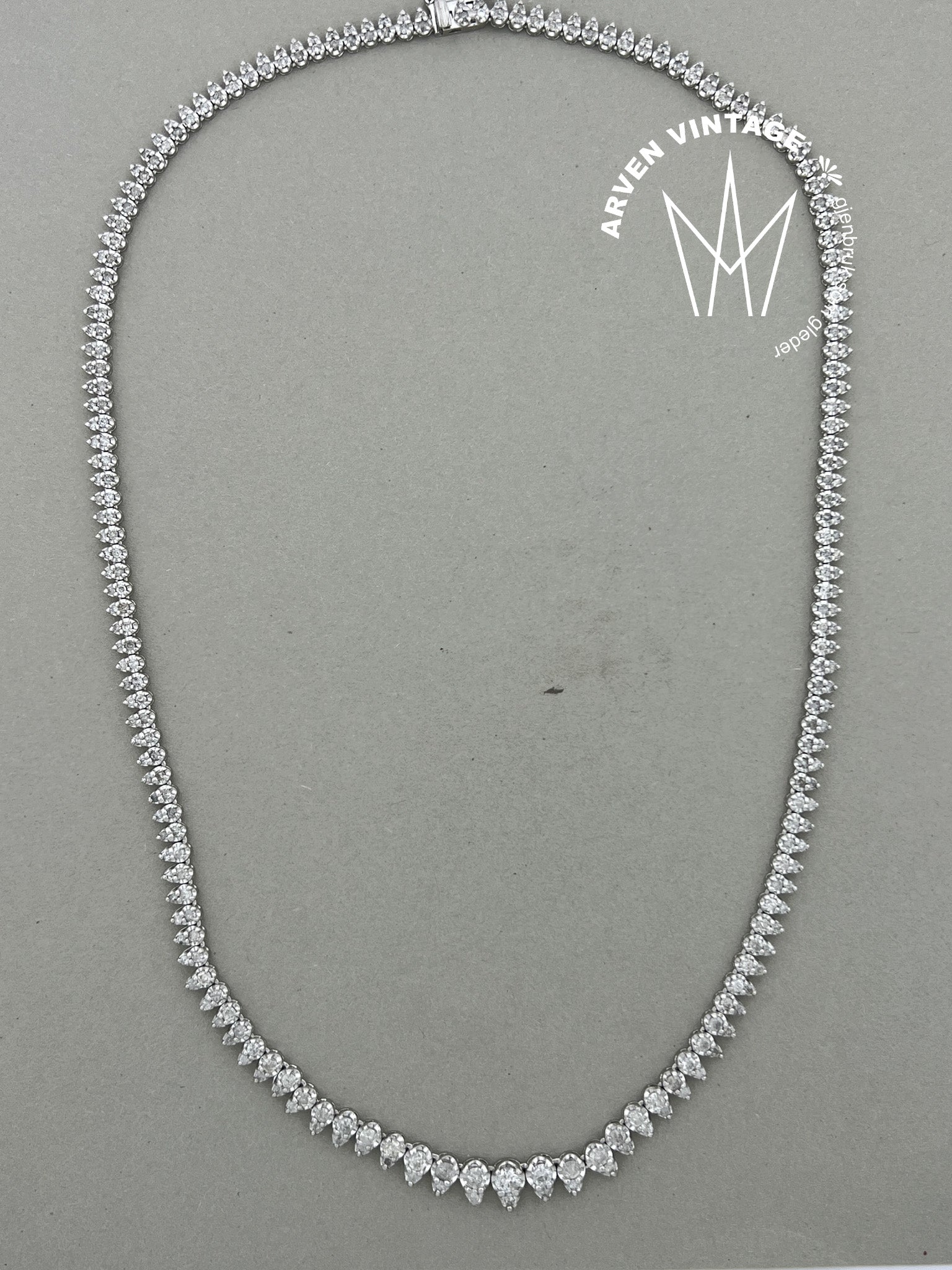 PC Diamant tenniskjede 14K hvitt gull